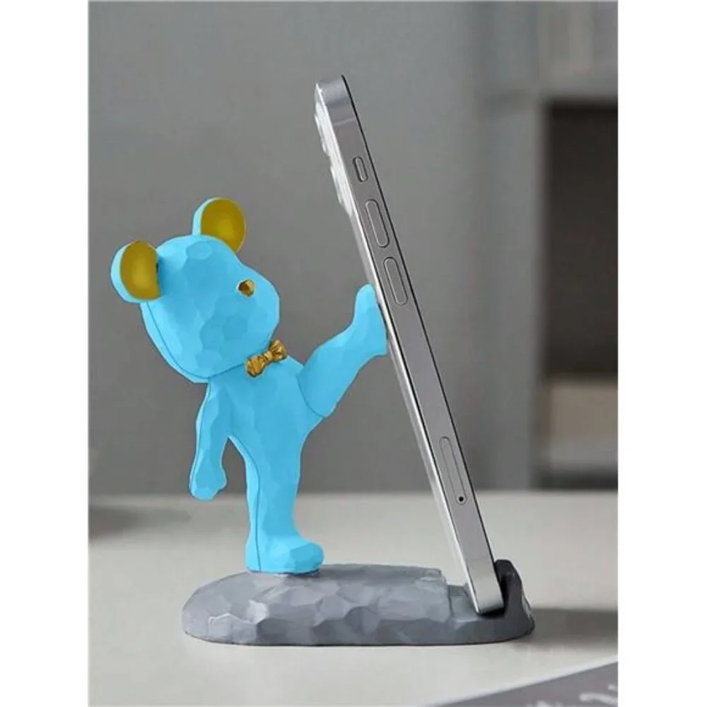 Cute Bear Phone Stand Decoration Compatible With Mobile Phone Tablet Desk Office